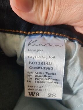 KanCan Dark Indigo Jeans with Gold Stitching